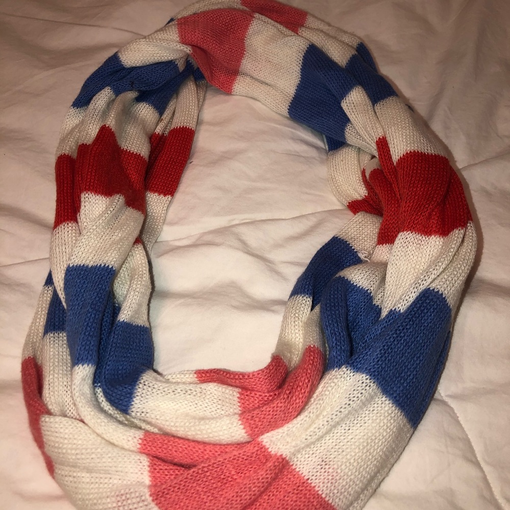 Multi colored infinity scarf